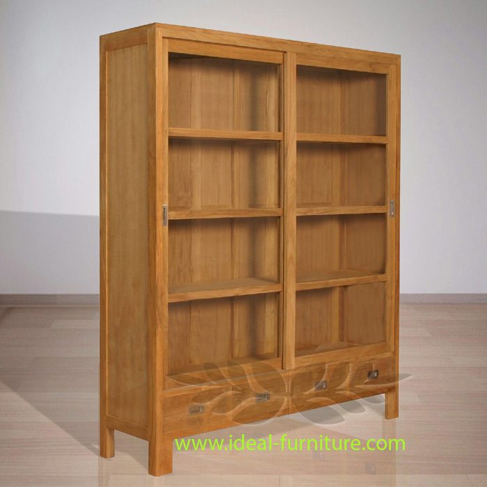 Indonesian Indoor Teak Furniture: Fred Display Cabinet