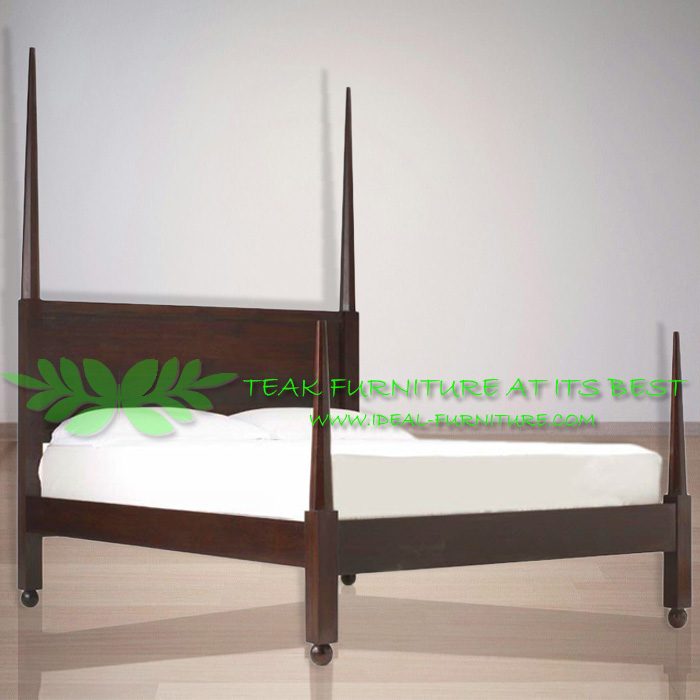 Indonesia Indoor Teak Furniture Afro Poster Bed (IFBD-009)