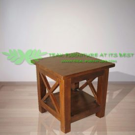 Indonesia Indoor Teak Furniture Cross Side Table (IFST-004)