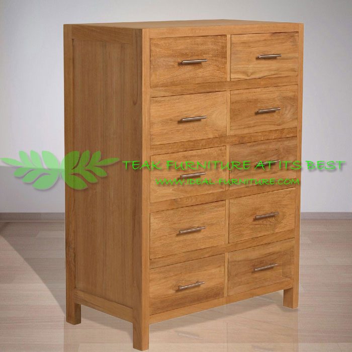 Indonesia Indoor Teak Furniture Kane Ches of Drawers (IFCD-008)