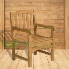 Indonesian Outdoor/Garden Teak Furniture Enrica Armchair (OFCC-016) by CV Ideal Furniture, Indonesia, Jepara